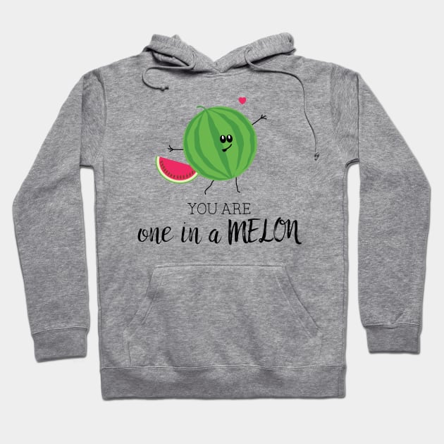 You Are One in a Million Watermelon Fruit Pun Hoodie by HotHibiscus